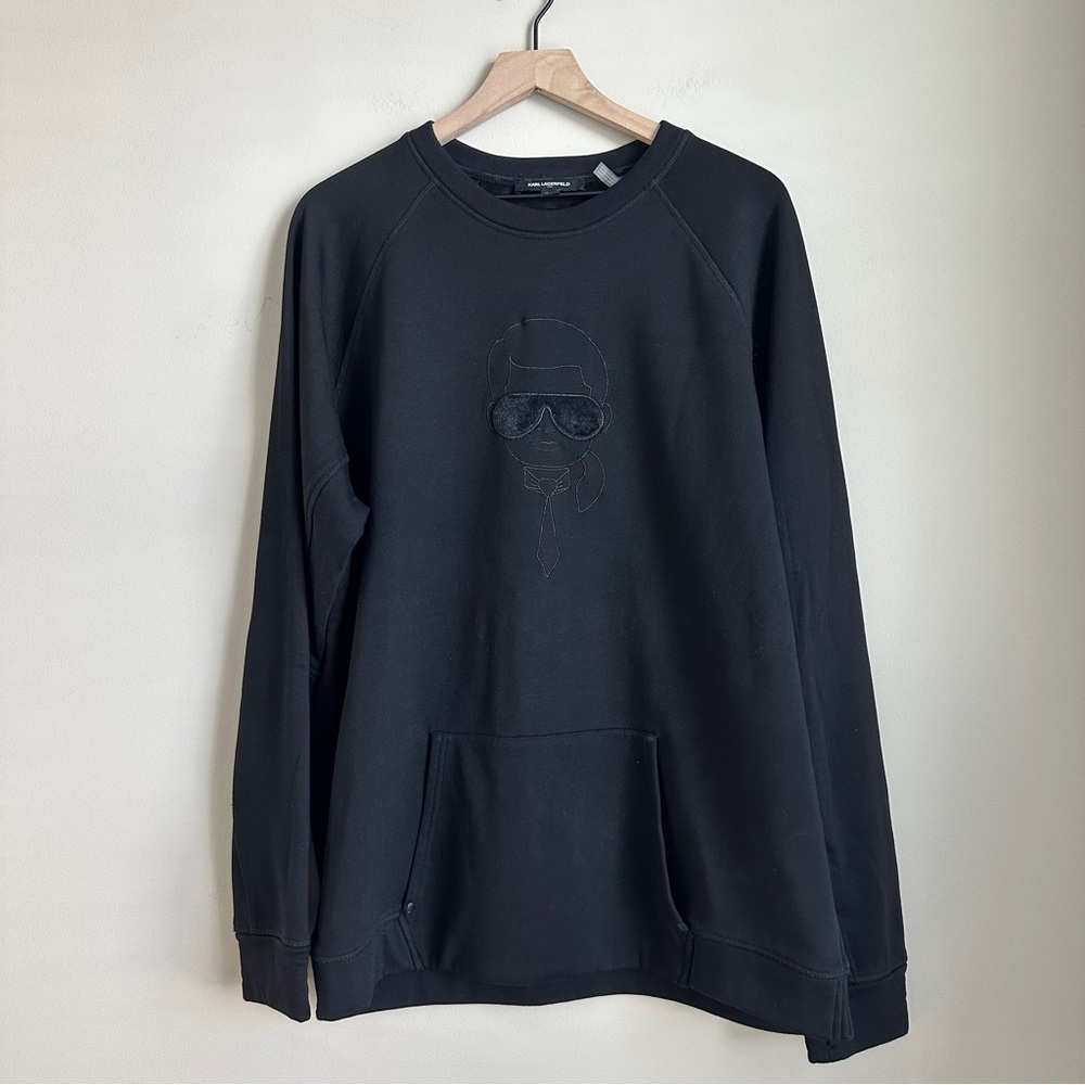 Karl Lagerfeld Paris Karltoon Sunglasses Black Crewneck Sweatshirt Men’s XXL